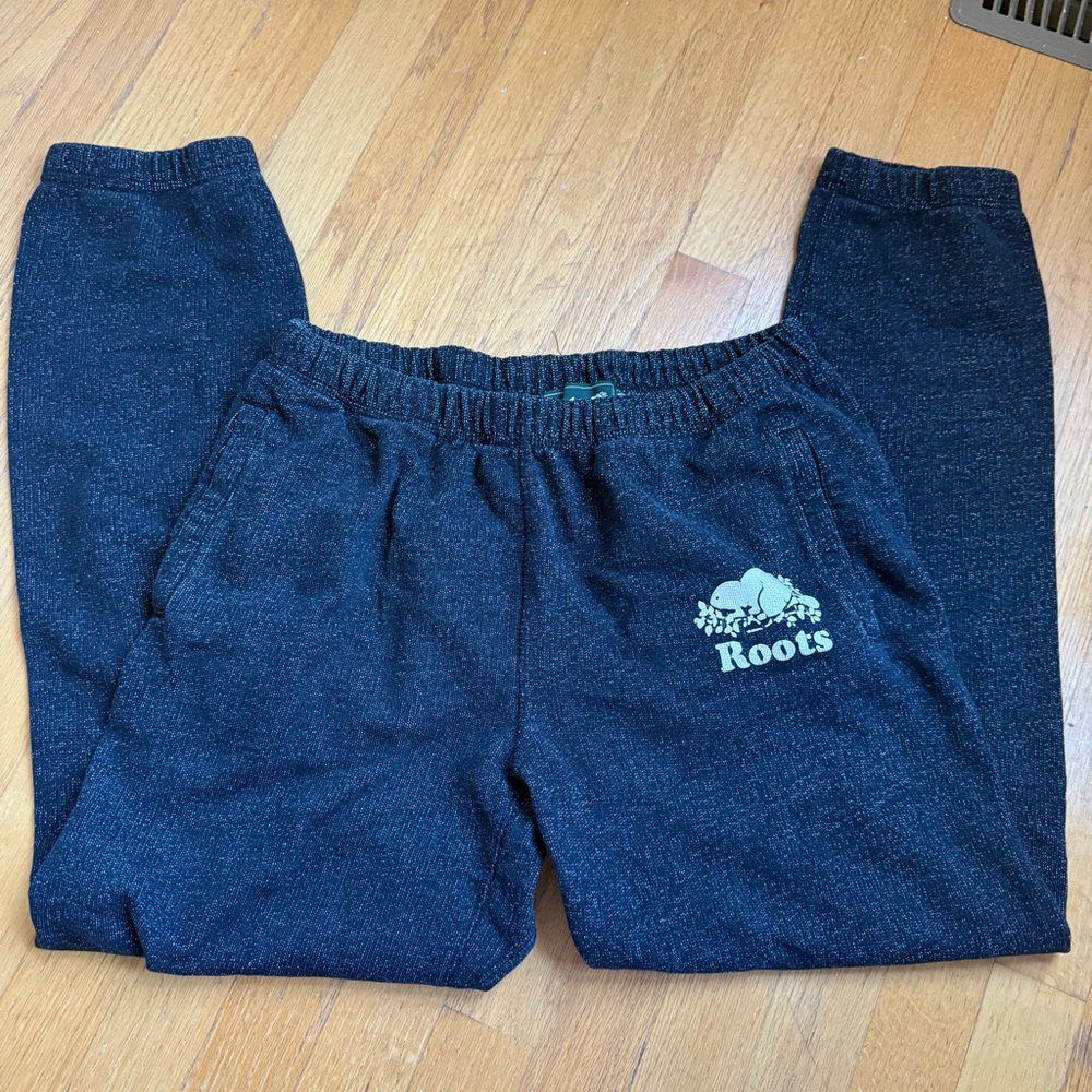 Roots Unisex Joggers in Black Pepper